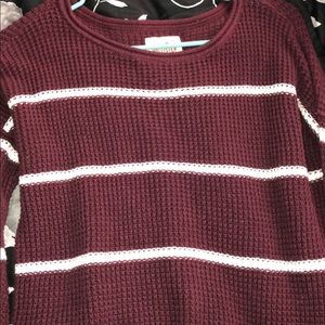 hollister woven knit sweater
